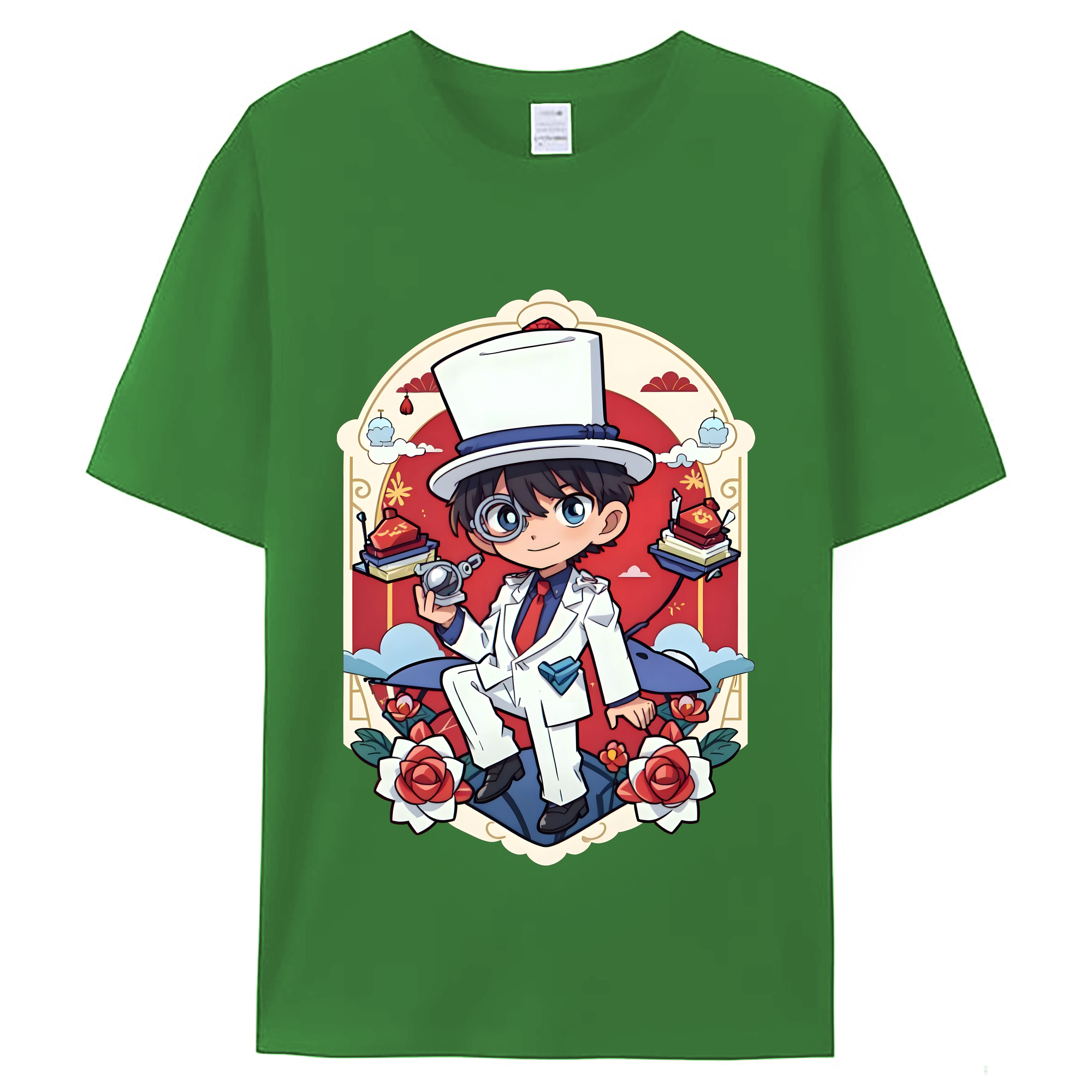 （画像用） 名探偵コナン くろば かいと Detective Conan Kuroba Kaito レディースカジュアルプリントTシャツ（綿100％）